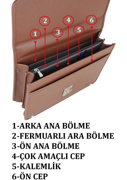 Taba Vintage Klasik Tarz A4 Kağıt Uyumlu Evrak Çantası indirimleri