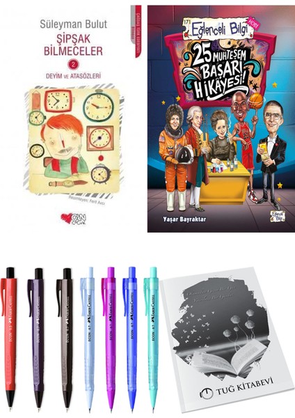 25 Muhteşem Başarı Hikayesi ve Şipşak Bilmeceler 2 2'li Set + Hediyeli