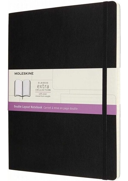 Notebook Xl Rul-Pla Black Soft