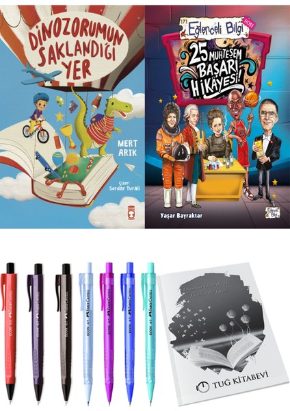 25 Muhteşem Başarı Hikayesi ve Dinazorumun Saklandığı Yer 2'li Set + Hediyeli