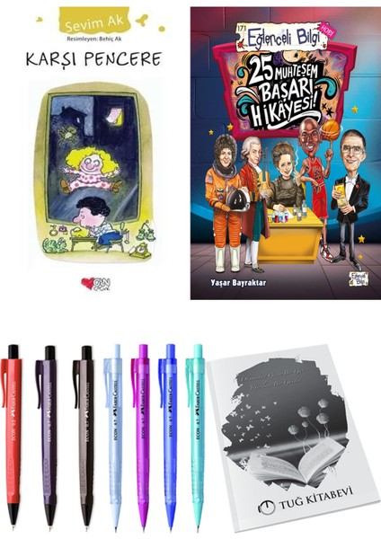 25 Muhteşem Başarı Hikayesi ve Karşı Pencere 2'li Set + Hediyeli