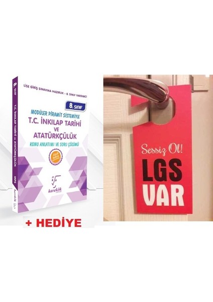 Karekök 8.sınıf Yeni Lgs Mps Inkılap Tarihi Kitabı + Hediye Lgs Kapı Askılık Uyarı Levha