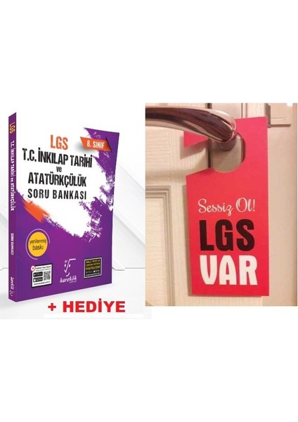 Karekök 8.sınıf Yeni Lgs Inkılap Tarihi Soru Bankası + Hediye Lgs Kapı Askılık Uyarı Levha