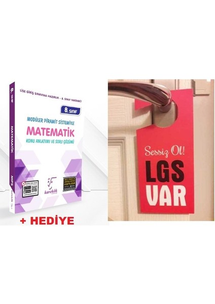 Karekök 8.sınıf Yeni Lgs Mps Matematik Kitabı + Hediye Lgs Kapı Askılık Uyarı Levha