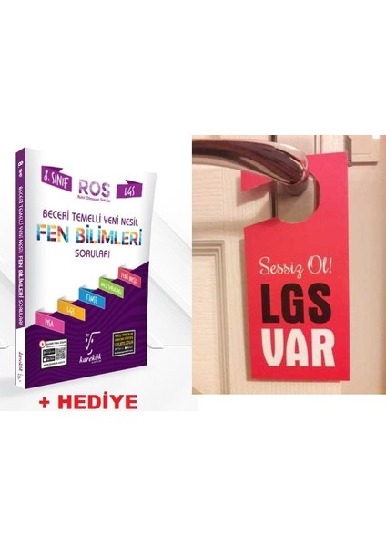 Karekök 8.sınıf Yeni Lgs Ros Fen Soru Bankası + Hediye Lgs Kapı Askılık Uyarı Levha