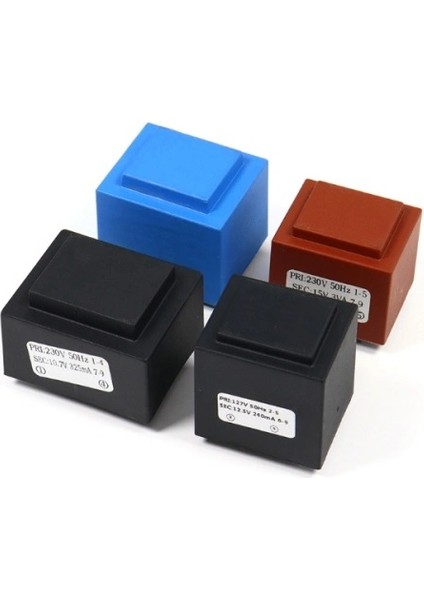 Kapalı Tip Pcb Trafo 220V Ac 12V 1.5VA 125MA 27X32X21MM - 5 Adet fırsatları
