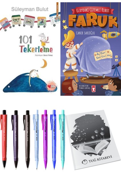Uzaydaki Gizemli Robot Faruk ve 101 Tekerleme 2'li Set + Hediyeli