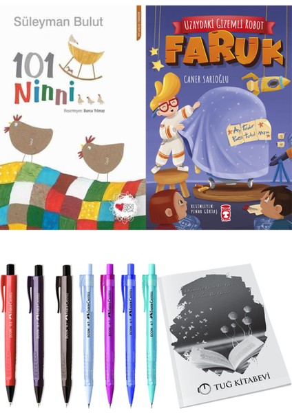 Uzaydaki Gizemli Robot Faruk ve 101 Ninni Süleyman Bulut 2'li Set + Hediyeli