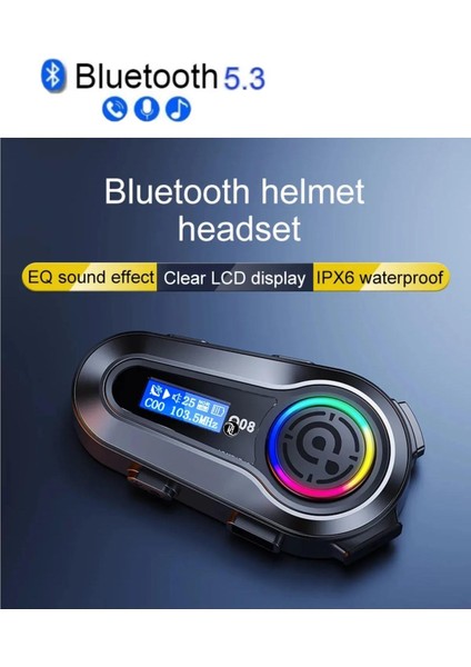 Radyo Özellikli Kask Kulaklık Q-08P Su Geçirmez Bluetooth Motosiklet Radyolu Bluetooth Kulaklık