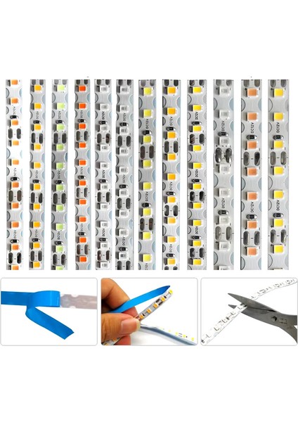 12VOLT 6mm 2835SMD Tek Çip IP20 Iç Mekan 120LEDLI Zigzag Yeni Nesil Neon Için Şerit LED 10 Metre