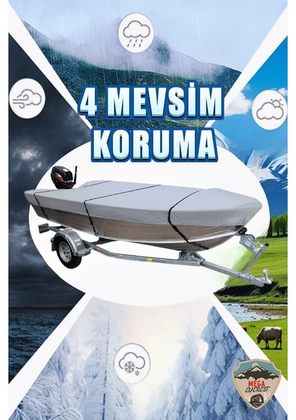 Mega Everest Tekne Kayık Koruma Brandası  Uv Koruma 4 Mevsim Koruma Örtüsü Brandası