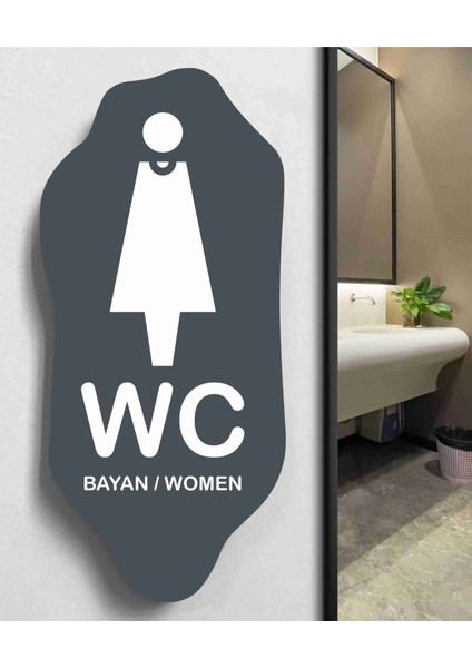 Wc Bayan Alüminyum 25 x 12 cm Antrasit
