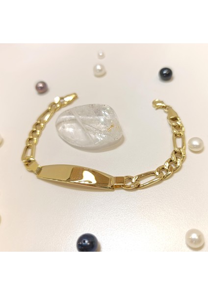 Isim Yazılabilir Çocuk Bileklik 14 Ayar Altın Hd Videolu