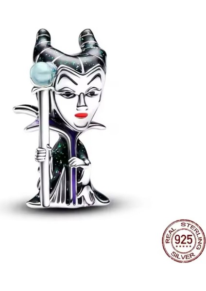 925 Ayar Gümüş Disney Kötüler'' Malefiz Charmı