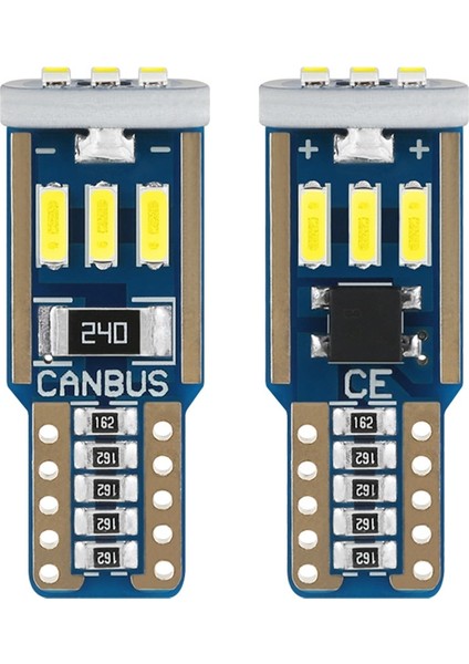Dekoratif LED Ampul T10-24SMD 12V Çift - Turuncu / LAAM861