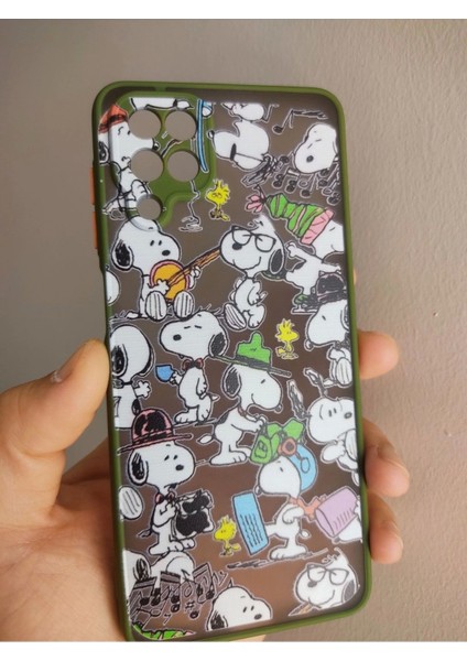Samsung Galaxy A12 Uyumlu Snoopy Tasarım Tuşları Renkli Hux Kılıf fırsatları