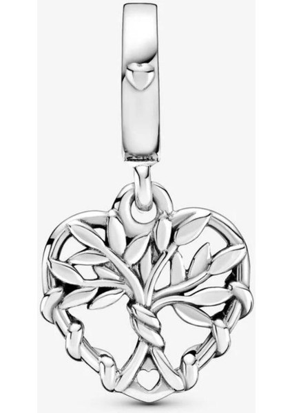 Kalp Aile Ağacı Sallantılı Charm