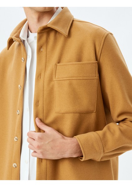 Cep Detaylı Viskon Karışımlı Gömlek Ceket indirimleri