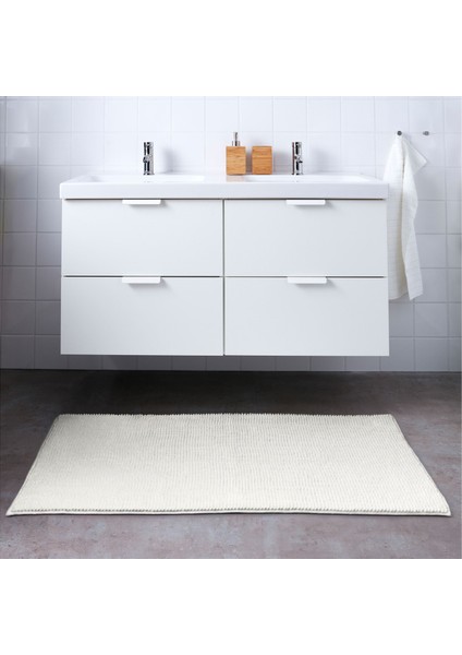 Banyo Paspası, Beyaz, 60X120 Cm, Toftbo