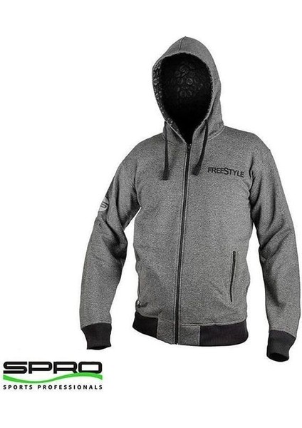 Spro Freestyle Gri x Bk Kapüşonlu - Xl fırsatları