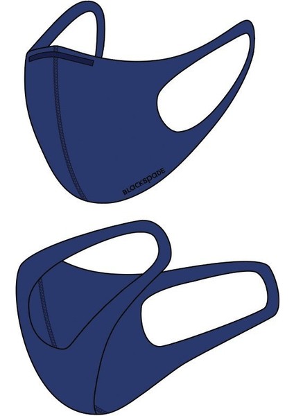 Blackspade Unisex Koruyucu Maske Lacivert S