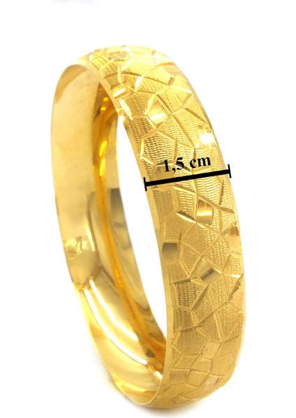 İmitasyon Bilezik Altın Kaplama 15mm Cam Kırığı Model BLZ-3062 modelleri