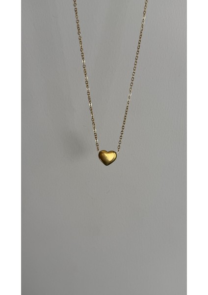 Çelik Minimal Kalp Kolye