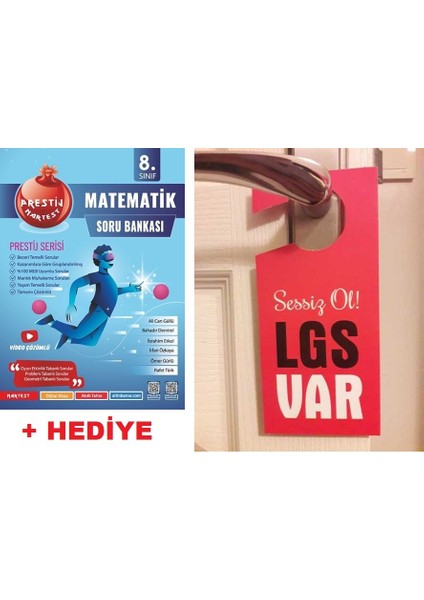 Nartest 8.sınıf Lgs Prestij Matematik Soru Bankası + Hediye Lgs Kapı Askılık Uyarı Levha