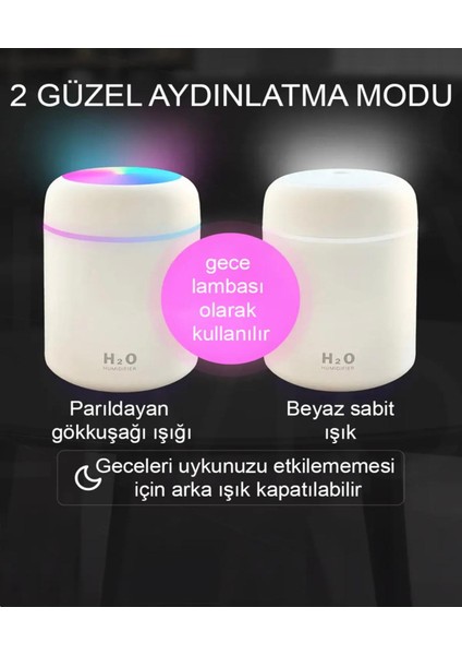 YENİ ŞARJLI TYPE-C Hava Nemlendirici Şarjlı Yeni Model,aroma Difizörü,koku Dagıtıcı,gecel Lambası