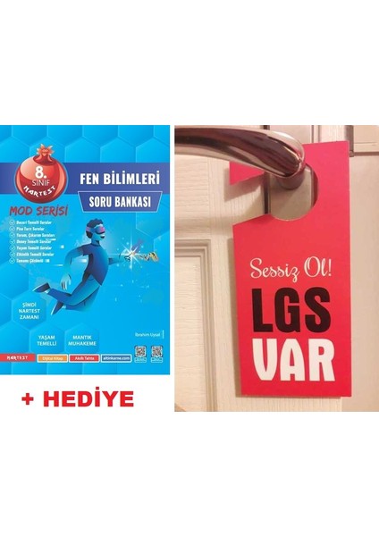 Nartest 8.sınıf Lgs Yeni Mod Fen Bilimleri Soru Bankası + Hediye Lgs Kapı Askılık Uyarı Levha