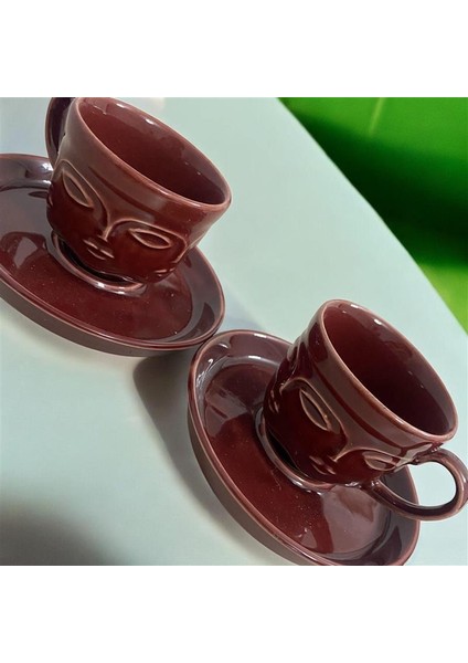 4 Parça 2 Kişilik Porselen Desenli Kahve Takımı fiyatları