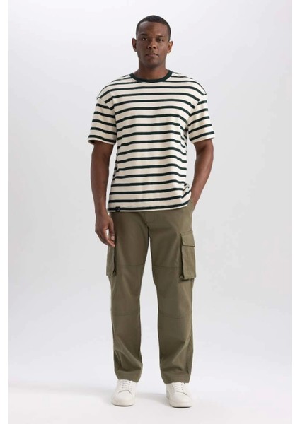 Geniş Paça Erkek Pantolon Normal Bel Kargo Cepli Gabardin Kumaş 98% Pamuk fiyatları