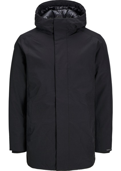 Jack Jones Jjekeen Parka Pls Erkek Siyah Büyük Beden Mont 12267784-02