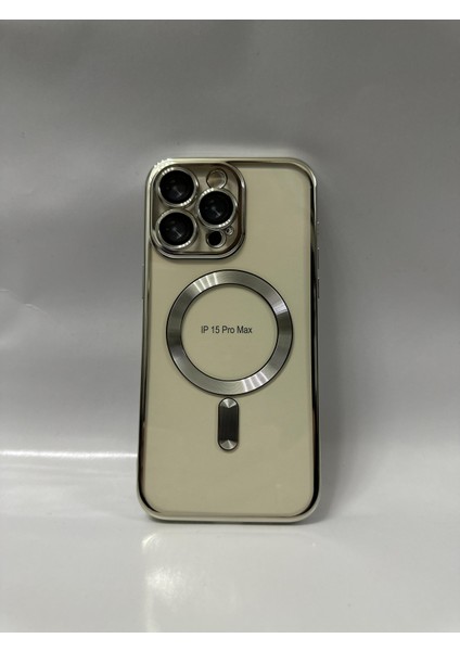 iPhone 15 Pro Max Kılıf Kamera Lens ve Hoparlör Toz Korumalı Magsafe Şarj Özellikli Esnek Silikon
