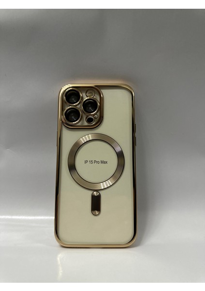 iPhone 15 Pro Max Kılıf Kamera Lens ve Hoparlör Toz Korumalı Magsafe Şarj Özellikli Esnek Silikon