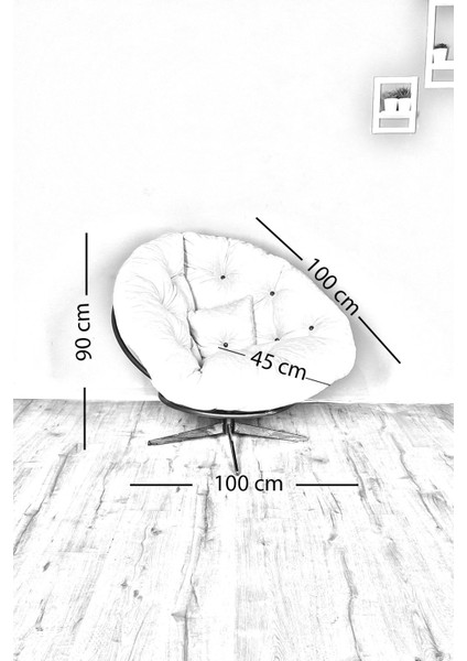 360 Derece Döner Mekanizmalı Berjer Tekli Koltuk | Modern Tasarım, Üst Düzey Konfor ve Ergonomi - Mor