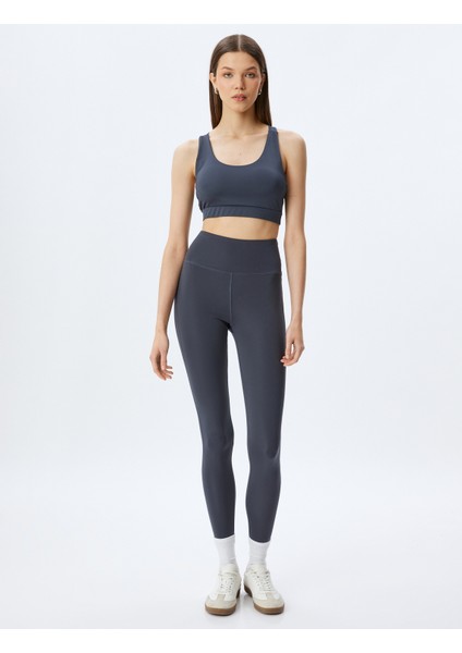 Spor Tayt Yüksek Bel Slim Fit Dikiş Detaylı Interlok fiyatları