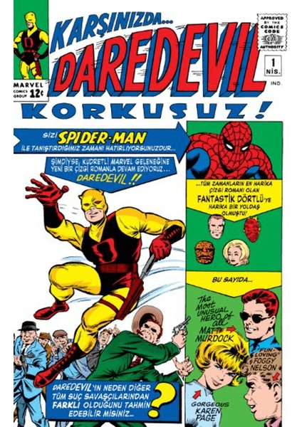 Daredevil Korkusuz 1. Sayı - Stan Lee
