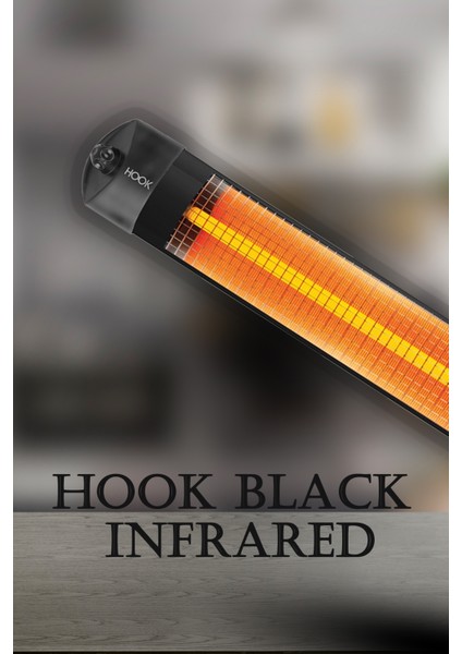Siyah Vulcan Elektrikli Isıtıcı Soba Infrared 2500W + Pvc Teleskopik Ayak (Ufo,luxell,kumtel Tüm Markalara Uyumlu)