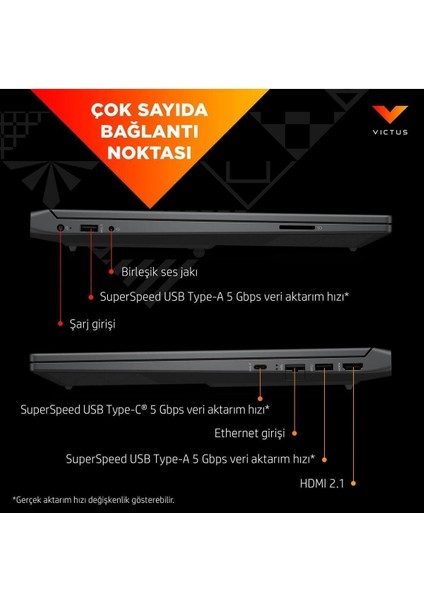 Victus 15-FB2028NT Amd R5 7535HS 16 GB 512 GB SSD RX6550M-4GB Free 15.6" Fhd A44MJEAAR8