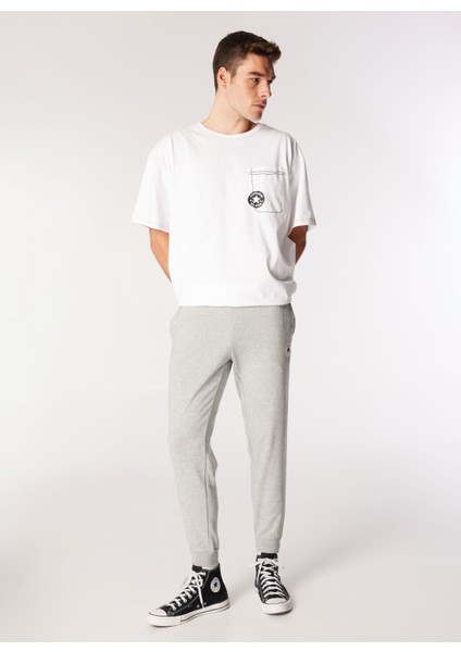 Gri Erkek Lastikli Bel Regular Fit Eşofman Altı Core Chuck Patch Pant Ft Vgh