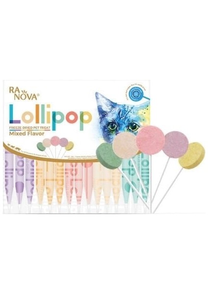 Karışık Lezzetli Lolipop Kedi Ödül Maması 1.4 gr 15 Adet