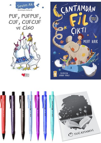 Çantamdan Fil Çıktı ve Puf, Pufpuf, Cuf, Cufcuf ve Cino 2li Set