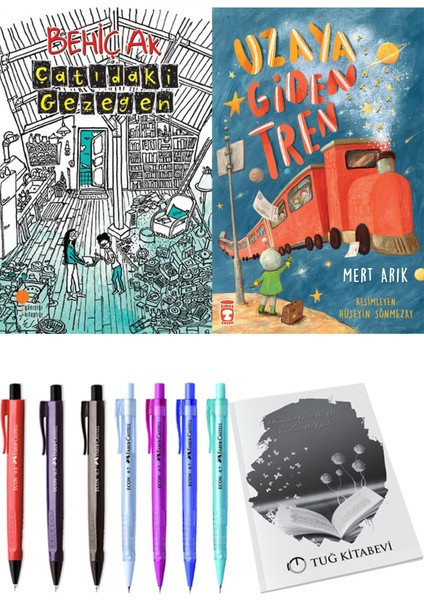 Uzaya Giden Tren ve Çatıdaki Gezegen 2li Set
