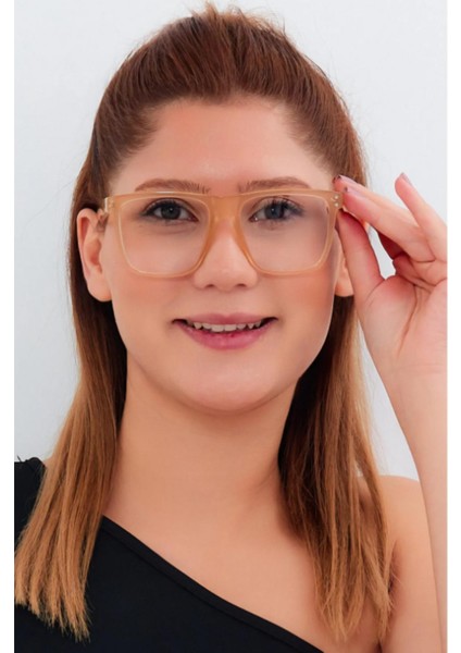 Unisex Bal Rengi Mavi Işık Filtreli Korumalı Bilgisayar Ekran Gözlüğü Blue Block Yeni Sezon Blueblock