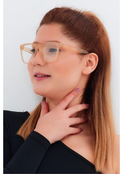 Unisex Bal Rengi Mavi Işık Filtreli Korumalı Bilgisayar Ekran Gözlüğü Blue Block Yeni Sezon Blueblock