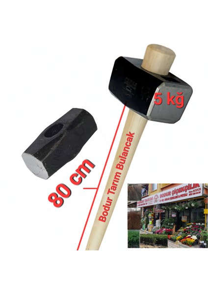 Bulancak 5 kğ lık 80 CM Uzunluğunda Ağaç saplı Dövme Çelik balyoz fiyatları