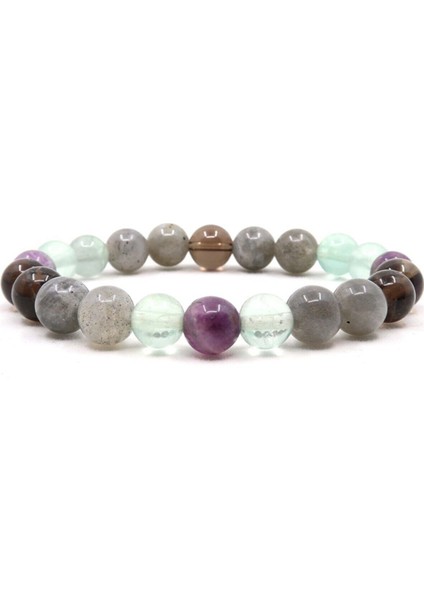 Doğal Taşlı Burç Bilekliği Oğlak Burcu Ametist Taşı