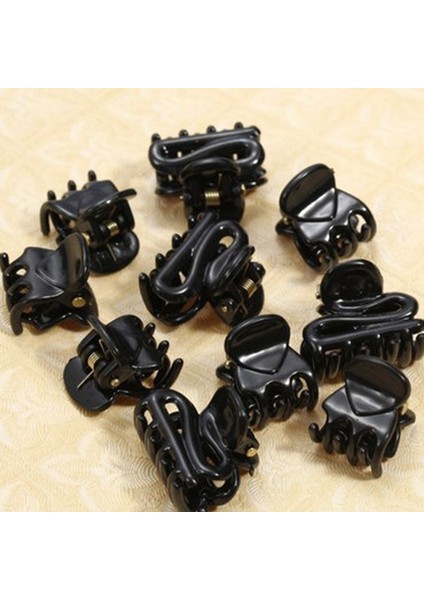 10 Adet Karışık Küçük Plastik Siyah Saç Tokası Saç Tokası Pençe Kelepçeler Popüler Gby Renk Siyah (Yurt Dışından) fırsatları