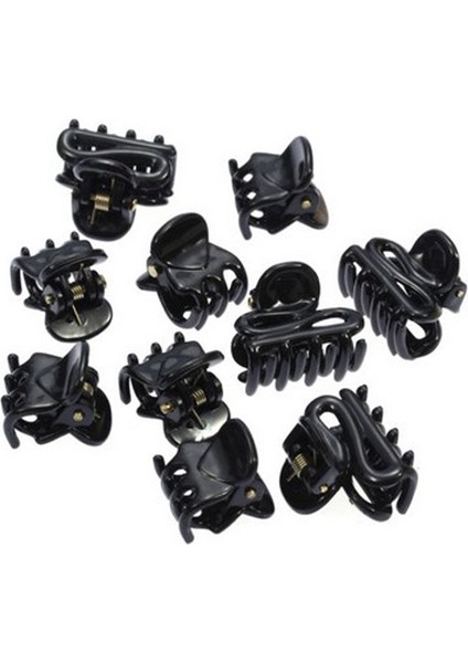 10 Adet Karışık Küçük Plastik Siyah Saç Tokası Saç Tokası Pençe Kelepçeler Popüler Gby Renk Siyah (Yurt Dışından) indirimleri
